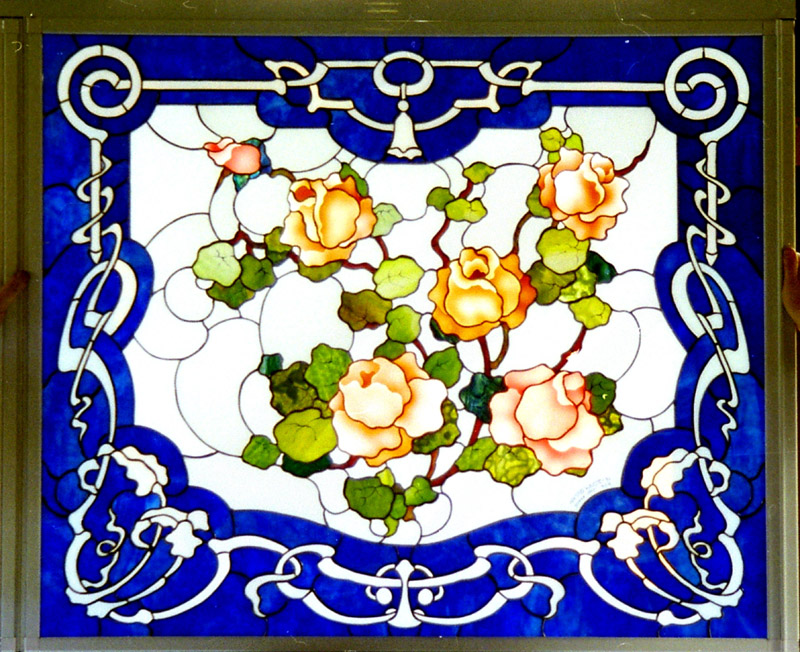 Stained glass windows with the Tiffany technique