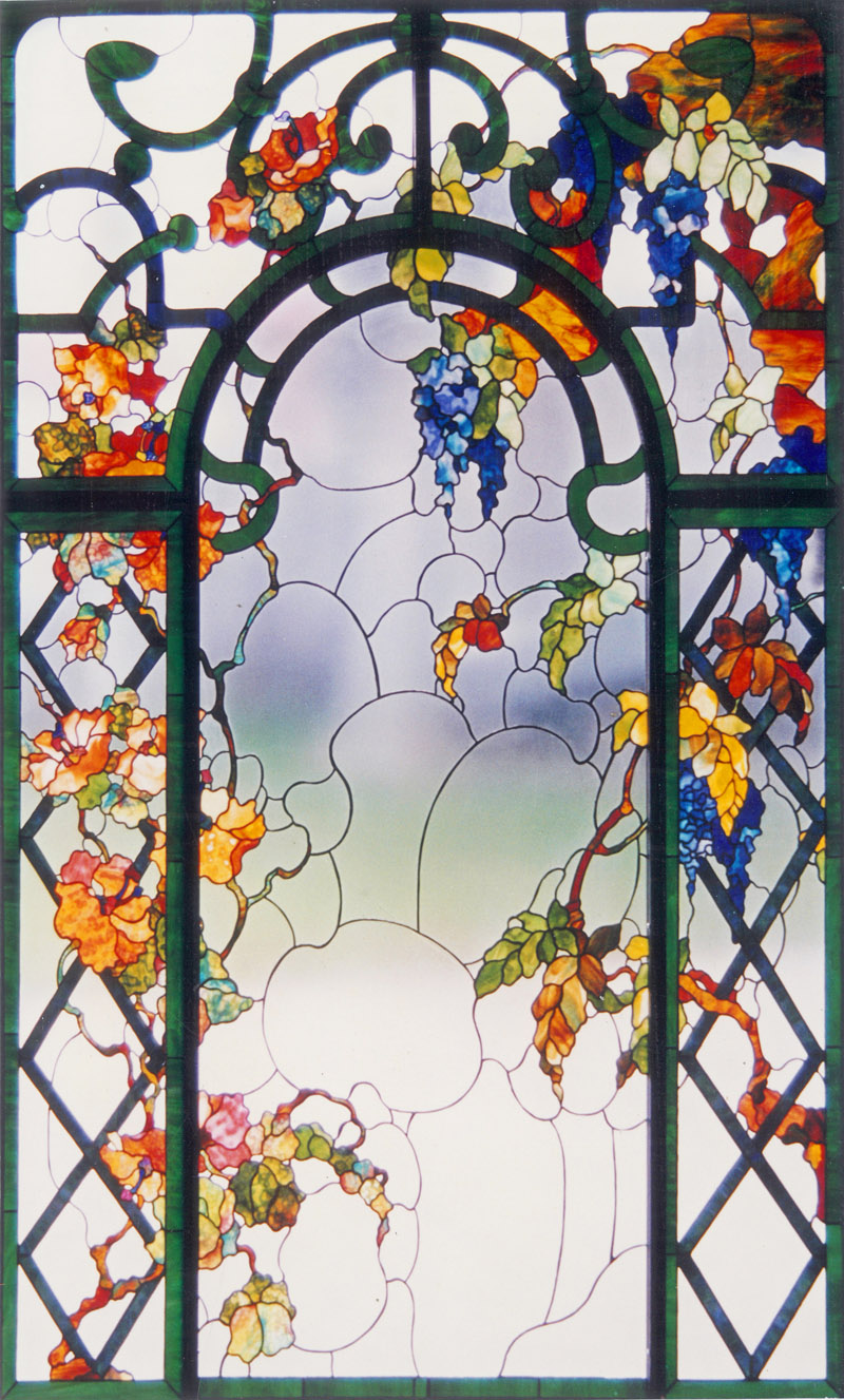 Stained glass windows with the Tiffany technique